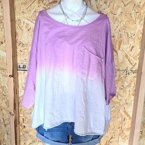 Womans crop 3/4 sleeve shirt